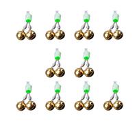 MHADBKH Lot de 10 cloches d'alarme pour canne à pêche avec double marquage, faciles à utiliser