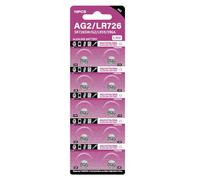 MHADBKH Lot de 10 piles bouton LR726 1,5 V alcalines stables pour gadgets et accessoires de rechange AG2/CX59/D396/D397 LED