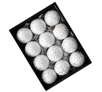 MHADBKH Lot de 12 boules de Noël incassables pour sapin de Noël, mariage, festival d'hiver