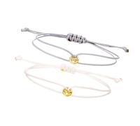MHADBKH Lot de 2 bracelets de perles porte-bonheur pour couples faits à la main - Bracelet tressé réglable pour un usage quotidien