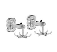 MHADBKH Lot de 2 crochets pivotants à 360 degrés avec ventouses à six bras rotatifs pour salle de bain, fournitures d'organisation de la maison, crochets