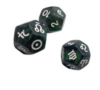 MHADBKH Lot de 3 dés scintillants à 12 faces horoscopes pour constellations, fortunes, contes et tables de jeu professionnel équilibré
