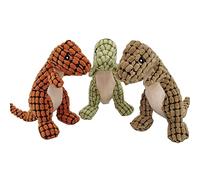 MHADBKH Lot de 3 jouets couineurs pour chiens - Jouet en peluche mignon à mâcher pour chiens - Jouet de dentition doux pour animaux de compagnie - Dinosaure en peluche à mâcher mignon pour mâcheurs