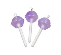 MHADBKH Lot de 3 pendentifs ronds uniques en forme d'étoile et de cœur avec revêtement en résine robuste pour un usage quotidien décontracté, five-pointed star, Résine, Pas de gemme