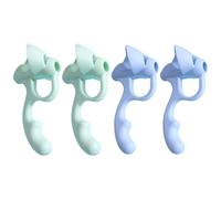MHADBKH Lot de 4 stylos ergonomiques en silicone à cinq doigts | Porte-crayon ergonomique à cinq doigts pour gaucher/droitier, pour l'écriture manuscrite des enfants