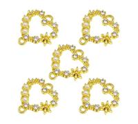 MHADBKH Lot de 5 pendentifs en forme d'étoile faits à la main en alliage texturé géométrique pour un usage quotidien, Love He, Alliage, Pas de gemme