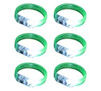 MHADBKH Lot de 6 bracelets lumineux à LED pour fête d'anniversaire d'enfants - Bracelets remplaçables à piles - Accessoires de fête pour femmes