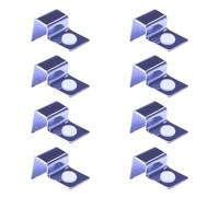 MHADBKH Lot de 8 clips de couvercle en verre sans cadre en acier inoxydable pour aquarium