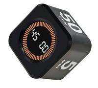 MHADBKH Minuteur rechargeable avec affichage LED à induction, compte à rebours, alarme, cubes, minuteur de cuisine, outil de gestion du temps, fournitures de lecture