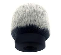 MHADBKH Pare-vent pour microphone recouvert de fibres, noir et blanc | Extérieur recouvert de fibres, profil de pare-brise formé, accessoire amovible pour couvrir un microphone sur le terrain