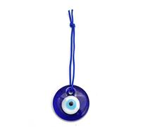MHADBKH Pendentif pour homme et femme avec pendentif œil en verre bleu - Chaîne en nylon - Turquie - Pour breloque - Tendance - Juif maléfique - Pour femme et homme