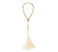 MHADBKH Perles de prière musulmanes traditionnelles avec des pompons colorés modernes pour une utilisation spirituelle et tendance, Verre, Pas de gemme