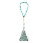 MHADBKH Perles de prière musulmanes traditionnelles avec des pompons colorés modernes pour une utilisation spirituelle et tendance, Verre, Pas de gemme