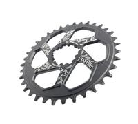 MHADBKH Plateau rond 3 mm décalé à montage direct pour VTT 30T/32T/34T/36T/38T Pignon étroit large en alliage d'aluminium vélos ronds