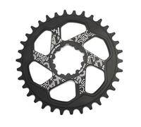 MHADBKH Plateau rond 3 mm décalé à montage direct pour VTT 30T/32T/34T/36T/38T Pignon étroit large en alliage d'aluminium vélos ronds