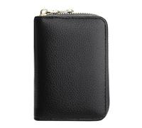 MHADBKH Porte-cartes de crédit avec blocage RFIDS - Portefeuille accordéon - Taille compacte - En cuir synthétique - Fermeture éclair - Porte-cartes, Noir , Beauté de masse