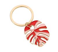 MHADBKH Porte-clés avec pendentif en forme de feuille en résine colorée pour les amateurs de nature et les amateurs de mode, Résine, Pas de gemme