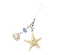 MHADBKH Porte-clés en résine avec étoiles de mer et coquillages - Accessoire portable pour sacs et clés, Comme décrit., Hanging rope