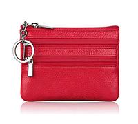MHADBKH Porte-monnaie en cuir à double fermeture éclair pour cartes postales d'entreprise, notes, organisateur de rangement pour la fête des pères, la fête des mères, portefeuilles tendance pour