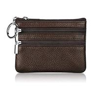 MHADBKH Porte-monnaie en cuir à double fermeture éclair pour cartes postales d'entreprise, notes, organisateur de rangement pour la fête des pères, la fête des mères, portefeuilles tendance pour