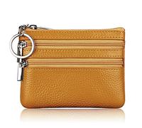 MHADBKH Porte-monnaie en cuir à double fermeture éclair pour cartes postales d'entreprise, notes, organisateur de rangement pour la fête des pères, la fête des mères, portefeuilles tendance pour