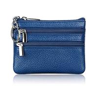 MHADBKH Porte-monnaie en cuir à double fermeture éclair pour cartes postales d'entreprise, notes, organisateur de rangement pour la fête des pères, la fête des mères, portefeuilles tendance pour