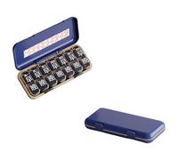 MHADBKH Récipient bolus bleu à plusieurs sections imperméables et résistant à l'humidité - Taille dense pour sac à main, poche en ABS, présentation clinique, planificateur clinique confortable pour un