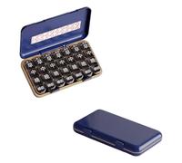 MHADBKH Récipient bolus bleu à plusieurs sections imperméables et résistant à l'humidité - Taille dense pour sac à main, poche en ABS, présentation clinique, planificateur clinique confortable pour un