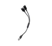 MHADBKH Répartiteur USB 2 ports mâle vers double adaptateur femelle pour claviers d'ordinateur portable avec transfert de données et câble de charge rapide double adaptateur USB