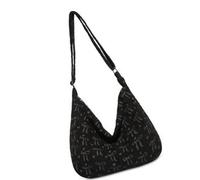 MHADBKH Sac à bandoulière multifonction côtelé français plan artistique fin et permanent pour la vie universitaire vieille bandoulière femme, Noir , One Size