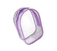 MHADBKH Sac de rangement anti-poussière à suspendre pour jouets en peluche en coton transparent en PVC avec crochet - Design polyvalent à suspendre, violet, One Size