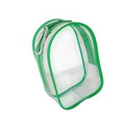 MHADBKH Sac de rangement anti-poussière à suspendre pour jouets en peluche en coton transparent en PVC avec crochet - Design polyvalent à suspendre, Vert, One Size