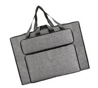 MHADBKH Sac de transport portable pour peinture à l'aquarelle, planche à dessin, petit dossier d'art avec poignée pour œuvres d'art, toile, croquis en plein air, gris clair, Taille unique