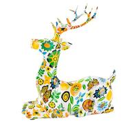 MHADBKH Sculpture de cerf élégante et moderne en résine - Figurine de renne dorée pour améliorer l'esthétique de n'importe quelle pièce - Statue d'animal - Cadeau - Décoration de table de salon