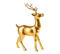 MHADBKH Sculpture de cerf élégante et moderne en résine - Figurine de renne dorée pour améliorer l'esthétique de n'importe quelle pièce - Statue d'animal - Cadeau - Décoration de table de salon