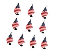 MHADBKH Set of 10 Piece Soccer Event Decorations Table Flags for Themed Parties and Offices Event Ornament Multinational Football Collection