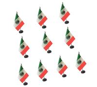 MHADBKH Set of 10 Piece Soccer Event Decorations Table Flags for Themed Parties and Offices Event Ornament Multinational Football Collection