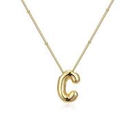 MHADBKH Style ballon collier lettre lisse chaîne en alliage réglable adapté pour les femmes jeunes à la mode et les cadeaux, Métal, Pas de gemme