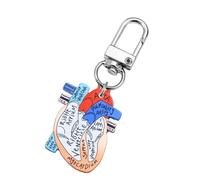 MHADBKH Unique Heart Designs Porte-clés avec diagramme réaliste pour la santé publique et la sensibilisation à l'anatomie, Cœur 5, taille unique