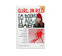 MHAIO Poster de couverture d'album Girl In Red avec inscription « I'm Doing It Again Baby » - Impression sur toile murale moderne pour chambre à coucher - 30 x 45 cm