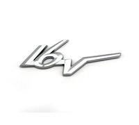 MhaRt yzw6688 Autocollant 3D Rouge avec Logo de Voiture, 16V, Compatible avec Golf GTI Passat/CRV / A4 / Camry Corolla (Color : Chrome)