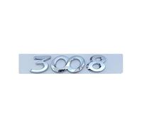 MhaRt yzw6688 Logo 3D ABS chromé Noir 2008 4008 5008 3008, emblème numéro et Lettres, Autocollant Nmapelate, Badge de Coffre de Voiture, Accessoires (Color : 3008 Chrome)