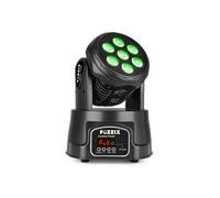 MHC706 Lyre LED Wash compacte - 7 LEDs RGBW 6 Watts, modes DMX, mode automatique ou détection du son