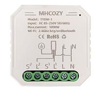 MHCOZY Interrupteur Module Volet Roulant Connecté, Commutateur Rideau Stores WiFi, Compatible avec Alexa Google Home pour Commande Vocale, contrôle de pourcentage synchronisation