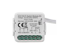 MHCOZY Module de relais WiFi intelligent à 2 canaux DC 5V 24V 32V AC100-240V, compatible avec l'application Tuya Smart Life, module de commutation à contact sec, fonctionne avec Alexa, Google Home