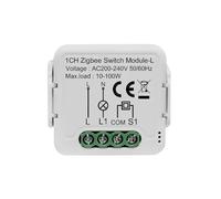 MHCOZY Module d'interrupteur intelligent ZigBee 2 voies, fonctionne avec Tuya Zigbe Hub Alexa, pas de conducteur zéro nécessaire