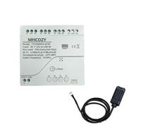 MHCOZY Tuya Interrupteur intelligent sans fil avec capteur de température via l'application Remote Clean, fonctionne avec Alexa Google Home (température humide, 4CH)