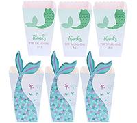 MHDAMAI Popcorn Boîtes,Boîte à Popcorn 12PCS Sirène Popcorn Conteneurs Partie Carton Bonbon Conteneur Fête Boites Cadeaux pour Noël Parti Collations Bonbons Popcorn et Cadeaux