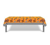 MHDAMAI Racing Nappe,Nappe de Fête Moto 130 x 220 cm Nappe en Plastique Jetable Décorations de Table de Gâteau Toile de Fond pour Garçon Filles Fête d'anniversaire Décoration Fournitures