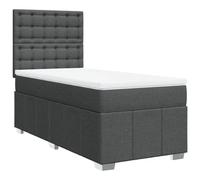 Mhdvray Ensemble Lit Sommier 80x200cm Matelas Surmatelas Gris | Literie complète pour chambre à coucher avec sommier à lattes, matelas à ressorts et tête de lit réglable en hauteur.